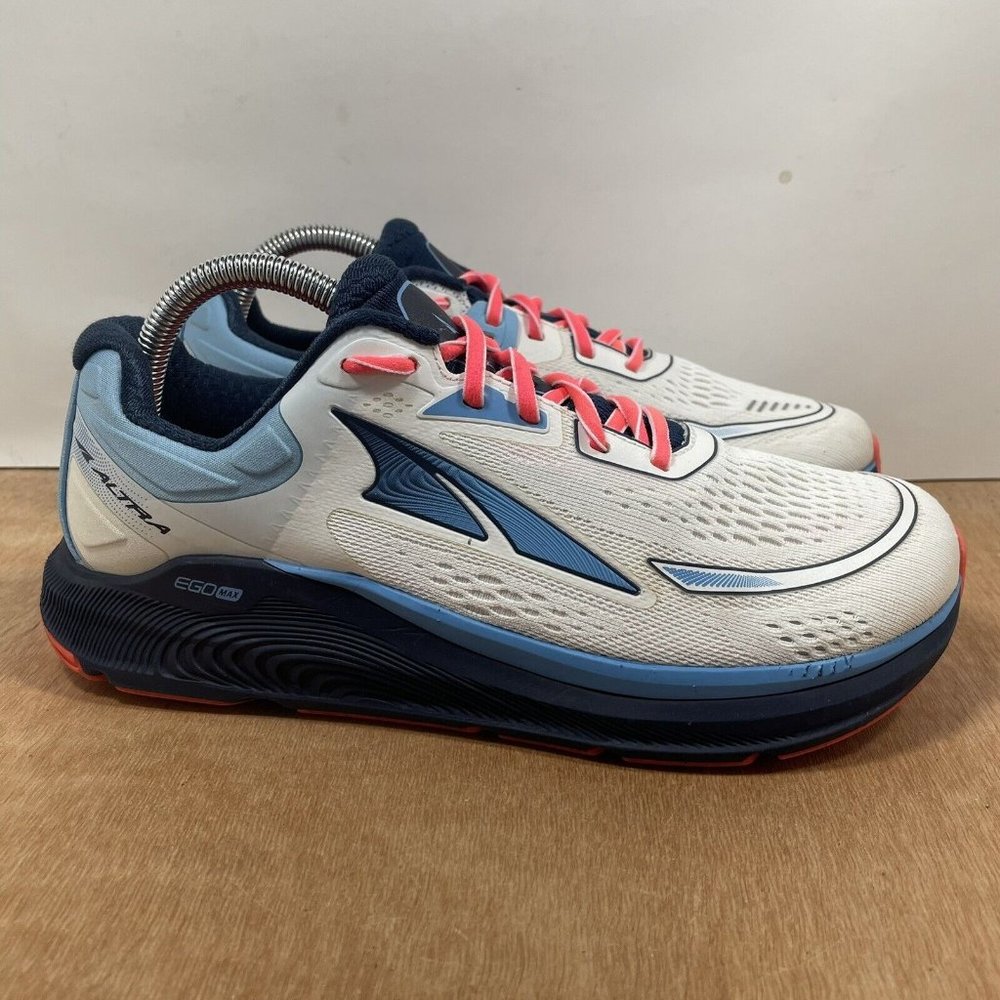 Altra Womens Paradigm 6 Running Shoes White Blue size 9.5